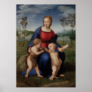 Póster Raphael - Madonna Del Cardellino