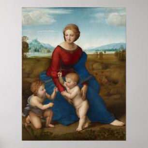 Póster Raphael - Madonna en el prado