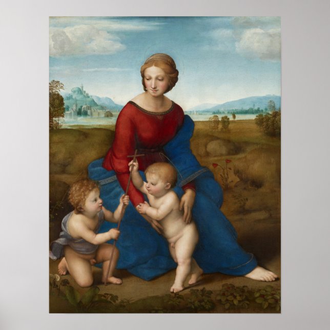 Póster Raphael - Madonna en el prado (Frente)