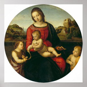 Póster Raphael - Mary With Child John Baptist And A Holy…