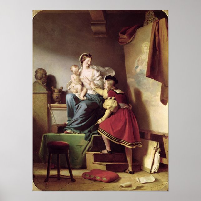 Póster Raphael que ajusta la dosis de su modelo (Frente)