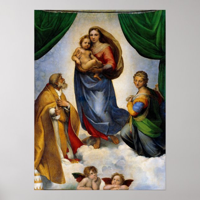 Póster Raphael Sistine Madonna (Frente)