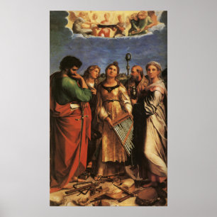Póster Raphael - Sts Cecilia, Paul, John Evangelist, Mar.
