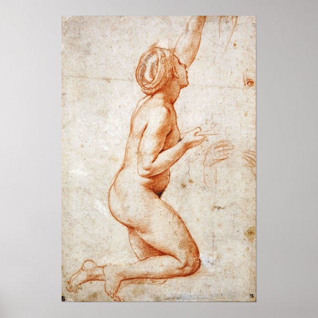 Póster Raphael - Una Mujer Figura Que Se Arroja Con El Br (Frente)