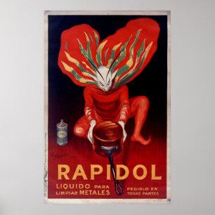 Póster Rapidol, Metalizado publicidad española polaca