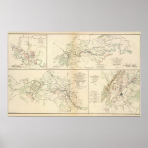 Póster Rappahannock R, Chancellorsville, Fredericksburg