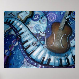 Póster Rapsodia en azul