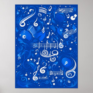 Póster Rapsodia en Poster azul