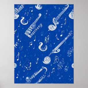Póster Rapsodia en Poster azul