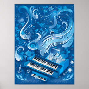 Póster Rapsodia en Poster azul