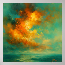 Póster Rapto Celestial Abstracto
