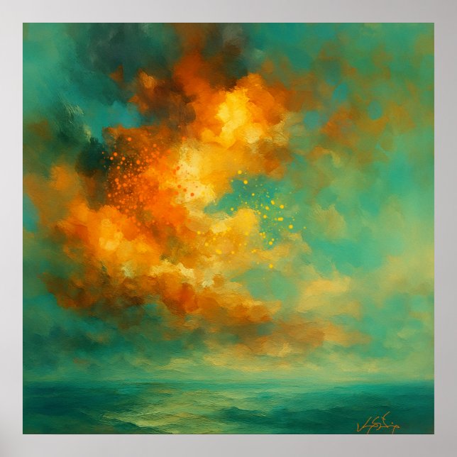 Póster Rapto Celestial Abstracto (Frente)