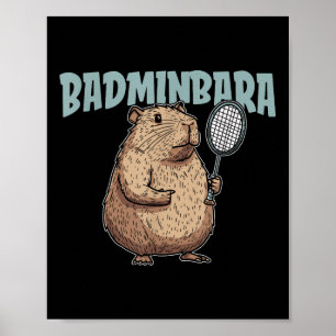 Póster Raqueta de Badminbara Shuttle - Gorra de bádminton
