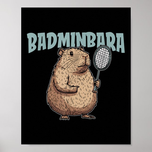 Póster Raqueta de Badminbara Shuttle - Gorra de bádminton (Frente)