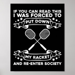 Póster Raqueta de bádminton - Jugador de bádminton divert