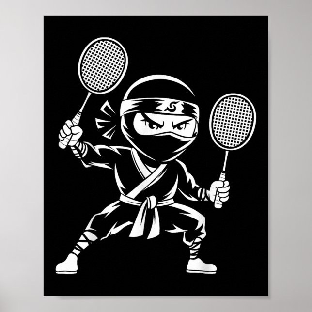 Póster Raqueta De Racquet De Transporte - Nin De Badminto (Frente)