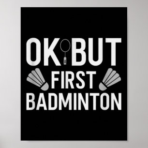 Póster Raqueta de Volante de Bádminton Jugador de Bádmint