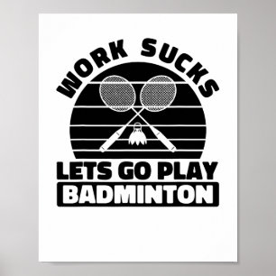 Póster Raqueta del jugador de Badminton - Team Court Racq