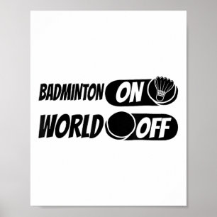 Póster Raqueta Del Transbordador De Badminton - Equipo De