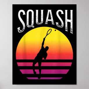Póster Raqueta Pelota de Squash Cancha de Squash Bádminto