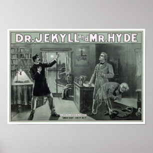 Póster Rara Dr. Jekyll y Sr. Hyde Transformation Poster