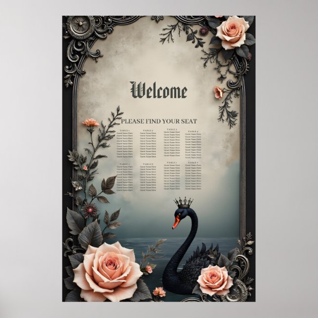 Póster Rare as a black swan, timeless as true love.  (Frente)