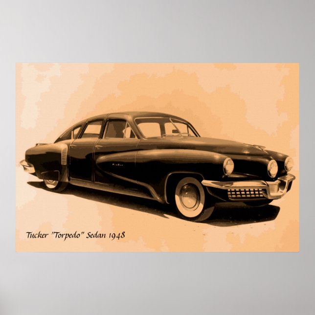 Póster Raro coche clásico Tucker 1948 (Frente)