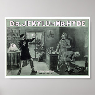 Póster raro de la transformación de Dr. Jekyll y M