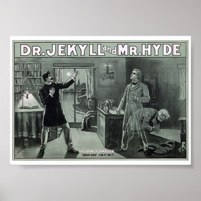 Póster raro de la transformación de Dr. Jekyll y M (Frente)