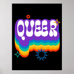 Póster Raro. LGTB+Orgullo. Arcoiris.