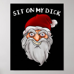 Póster Raro O Bonito Divertido Papá Noel Para Adultos Sen