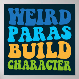 Póster Raro Paras Construir Carácter Paraprofesional Funn