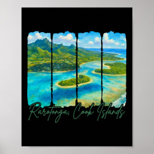 Póster Rarotonga Islas Cook Viaje Pincelada Rarotonga