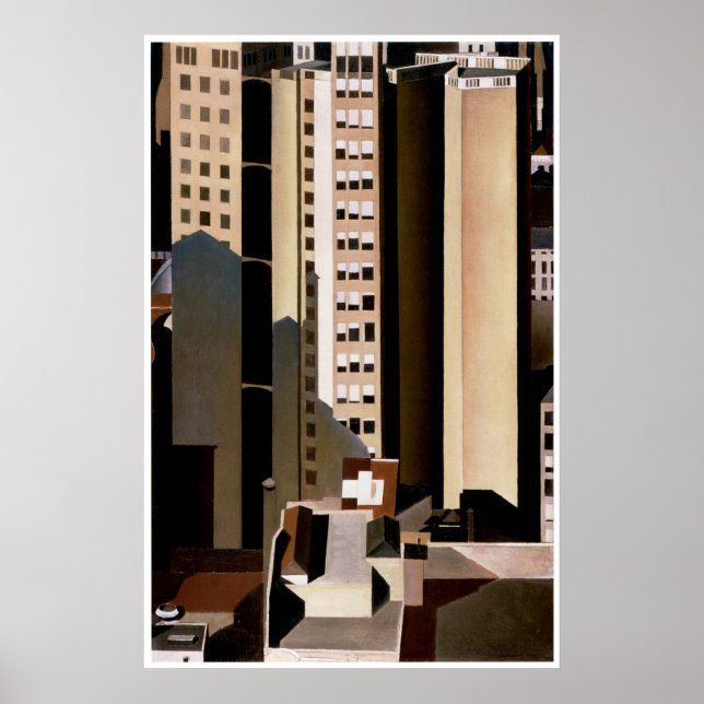 Póster Rascacielos, Charles Sheeler (Frente)