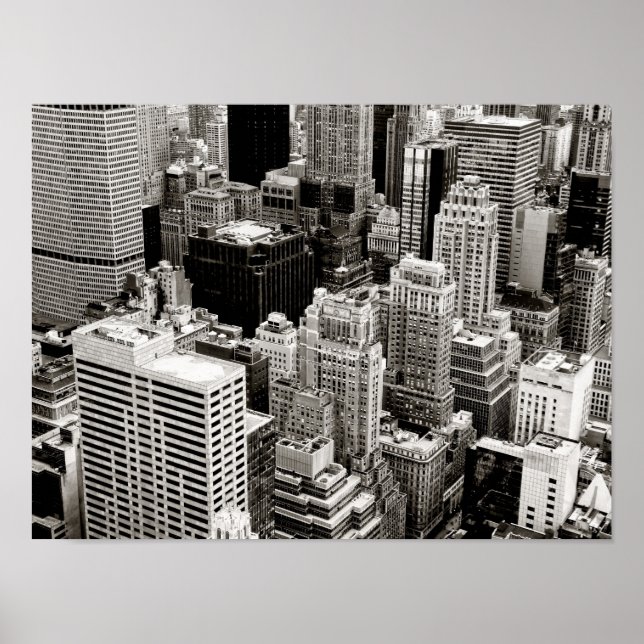 Póster Rascacielos de Nueva York desde arriba (Frente)