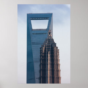 Póster Rascacielos de Shanghai China