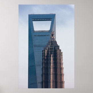 Póster Rascacielos de Shanghai China