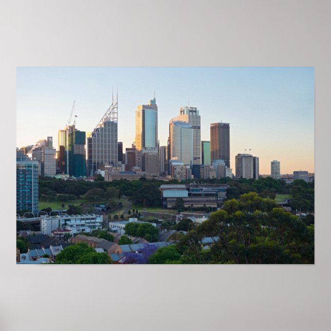 Póster Rascacielos del Centro Empresarial de Sydney (Frente)