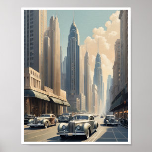 Póster Rascacielos elegantes y glamorosos