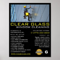 Rascacielos, limpiador de ventanas, publicidad de 
