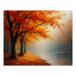 Póster Raschelndes Herbstlaub im Wind