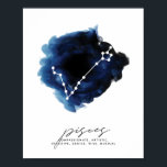 Póster Rasgos de caracteres de constelación de Pisces<br><div class="desc">Rasgos de caracteres de constelación de Pisces</div>