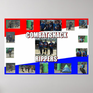 Póster Rasgos de chozas de combate