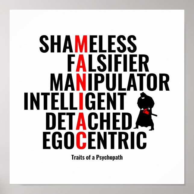 Póster Rasgos de un psicópata (Frente)
