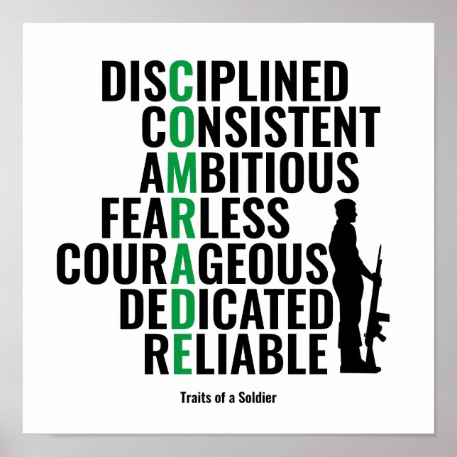 Póster Rasgos de un soldado (Frente)