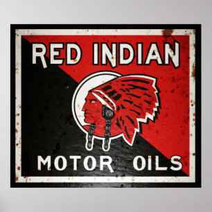 Póster Rasgos roscados de señalización de aceite de motor