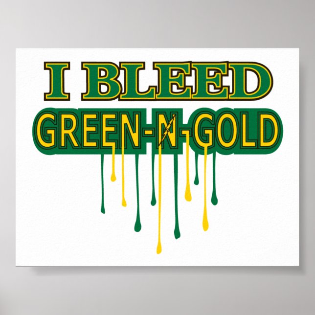 Póster Rasmont I Bleed Green 'n Gold (Frente)