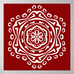 Póster Raspberry Mandala