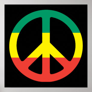 Póster rasta de paz poster