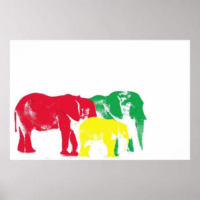 Póster Rasta Elephant Poster (Frente)